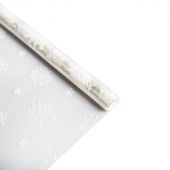 Бумага упаковочная (пленка) глянцевая 'Снежинки', белая, 1x5.2 м НГ,4455514