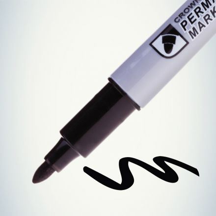 Маркер перманентный CROWN "Multi Marker Slim", ЧЕРНЫЙ, круглый наконечник, 2 мм, P-505 Маркер перманентный CROWN "Multi Marker Slim", ЧЕРНЫЙ, круглый наконечник, 2 мм, P-505