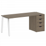 Home Office Стол письменный VR.SP-3-178.4.A Вяз/Белый металл 1780*720*750