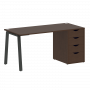 Home Office Стол письменный VR.SP-3-158.4.A Венге/Антрацит металл 1580*720*750