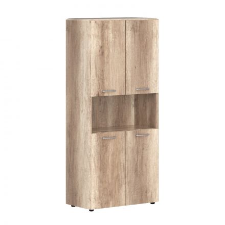 Шкаф с 2-мя комплектами глухих малых дверей и обвязкой DHC 85.4 Дуб Каньон 892х450х1950 DIONI Шкаф с 2-мя комплектами глухих малых дверей и обвязкой DHC 85.4 Дуб Каньон 892х450х1950 DIONI