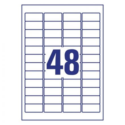 Этикетки самоклеящиеся  L4778-20, 45,7x21,2 см, полиэстер, бел,960ш, 20л/уп