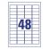 Этикетки самоклеящиеся  L4778-20, 45,7x21,2 см, полиэстер, бел,960ш, 20л/уп