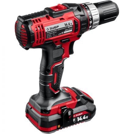 Дрель-шуруповерт аккум. ЗУБР Мастер 14.4В, 2х2.0Ач, 35Нм (ДШЛ-145-22) Дрель-шуруповерт аккум. ЗУБР Мастер 14.4В, 2х2.0Ач, 35Нм (ДШЛ-145-22)