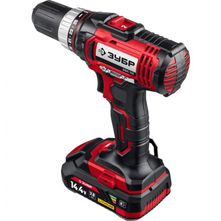 Дрель-шуруповерт аккум. ЗУБР Мастер 14.4В, 2х2.0Ач, 35Нм (ДШЛ-145-22) Дрель-шуруповерт аккум. ЗУБР Мастер 14.4В, 2х2.0Ач, 35Нм (ДШЛ-145-22)