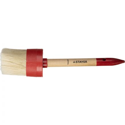 Кисть круглая №20/65 мм натуральная щетина, деревянная ручка STAYER 0141-65