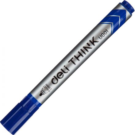 Маркер для белых досок Deli Think 2 мм синий кругл.нак.EU00130