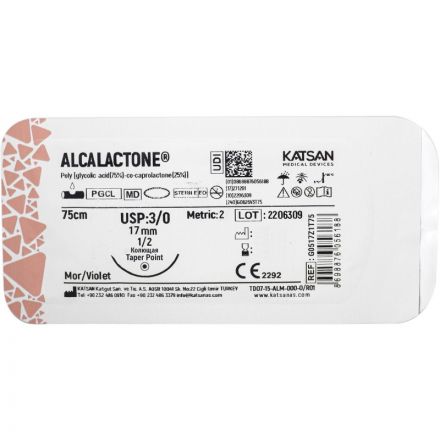 Шовный материал ALCALACTONE 3/0 17 1/2 TAPER POINT кол. 75 см уп/12 шт