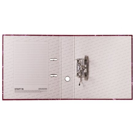 Папка-регистратор STAFF "Basic" БЮДЖЕТ с мраморным покрытием, 70 мм, без уголка, красная, 229619 Папка-регистратор STAFF "Basic" БЮДЖЕТ с мраморным покрытием, 70 мм, без уголка, красная, 229619