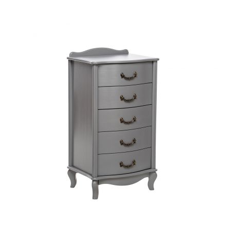 Комод Leset "Джульетта" узкий (5 ящ.), Серый ясень Комод Leset "Джульетта" узкий (5 ящ.), Серый ясень