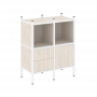 Loft Прямой стеллаж наборный VR.L-02 Денвер светлый/Белый металл 862*446*1047 Loft Прямой стеллаж наборный VR.L-02 Денвер светлый/Белый металл 862*446*1047