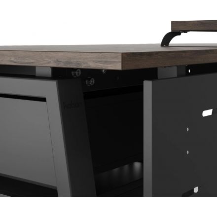 Стол офисный Kobor TR-100/60 1000x600x750 Черный муар/Дуб чарльстон