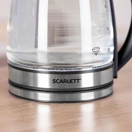 Чайник SCARLETT SC-EK27G54, 1,7 л, 1800 Вт, закрытый нагревательный элемент, стекло, стальной Чайник SCARLETT SC-EK27G54, 1,7 л, 1800 Вт, закрытый нагревательный элемент, стекло, стальной