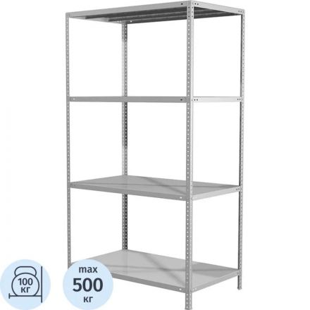 Стеллаж металлический 0MX_MS Standart 185/100x50/4 полки Стеллаж металлический 0MX_MS Standart 185/100x50/4 полки