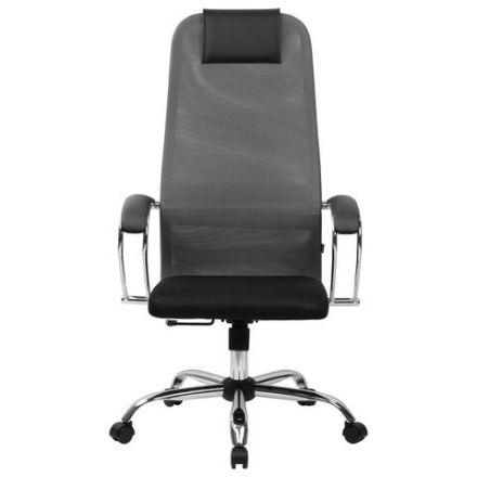 Кресло офисное BRABIX PREMIUM "Ultimate EX-800" хром, плотная двойная сетка Х2, черное/серое, 532912 Кресло офисное BRABIX PREMIUM "Ultimate EX-800" хром, плотная двойная сетка Х2, черное/серое, 532912