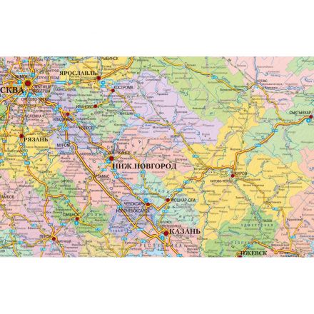 Карта настенная Автодороги России и сопр.госуд.1: 3 млн.2,90х1,61м,КН127 Карта настенная Автодороги России и сопр.госуд.1: 3 млн.2,90х1,61м,КН127