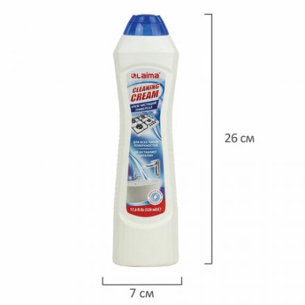 Чистящее средство универсальное крем 520 мл, LAIMA PROFESSIONAL "White fresh", 608659