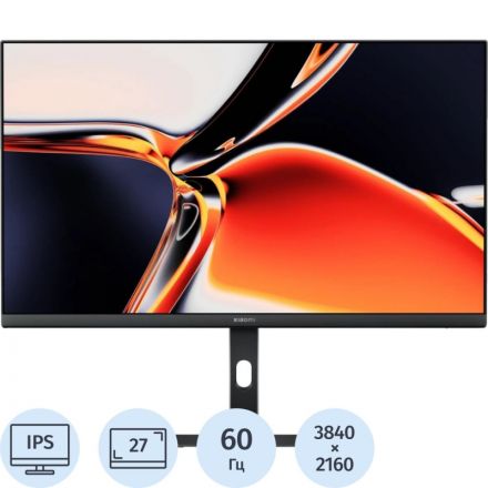 Монитор 27 Xiaomi A27Ui-EU (ELA6221EU)IPS/3840х2160/60Hz/HDMI/DP/USB-С(90W)