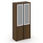 Corner Шкаф высокий широкий (2 низ. фасада ЛДСП+2 сред. фасада стеклов раме) COR.ST-1.2R Орех лоренцо/Графит/Сатин стекло/Графит металл 900*450*2000 Corner Шкаф высокий широкий (2 низ. фасада ЛДСП+2 сред. фасада стеклов раме) COR.ST-1.2R Орех лоренцо/Графит/Сатин стекло/Графит металл 900*450*2000