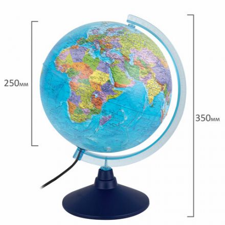 Глобус политический GLOBEN "Классик Евро", 25 см, с подсветкой, Ке012500190 Глобус политический GLOBEN "Классик Евро", 25 см, с подсветкой, Ке012500190