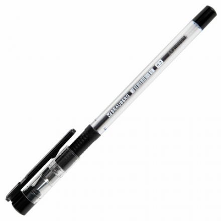 Ручка шариковая с грипом BRAUBERG "X-Writer", ЧЕРНАЯ, узел 0,7 мм, линия письма 0,35 мм, 142404
