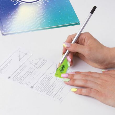 Набор чертежный малый ПИФАГОР (линейка 16 см, 2 треугольника, транспортир), неоновый, пакет, 210624 Набор чертежный малый ПИФАГОР (линейка 16 см, 2 треугольника, транспортир), неоновый, пакет, 210624