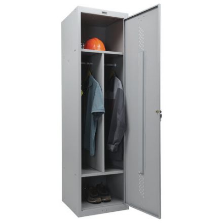 Шкаф металлический для одежды BRABIX "LK 11-50", УСИЛЕННЫЙ, 2 отделения, 1830х500х500 мм, 22 кг, 291132, S230BR404102