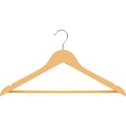 Вешалка-плечики DF_CLH-218 дер/мет. 10 шт/уп L-445 мм р.52-54, натуральный