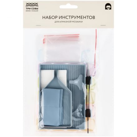 Инструменты для алмазной мозаики ТРИ СОВЫ "Большой", пакет с европодвесом Инструменты для алмазной мозаики ТРИ СОВЫ "Большой", пакет с европодвесом