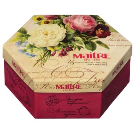Чай MAITRE "Цветы" ассорти 12 вкусов, НАБОР 60 пакетиков, баж 082 Чай MAITRE "Цветы" ассорти 12 вкусов, НАБОР 60 пакетиков, баж 082