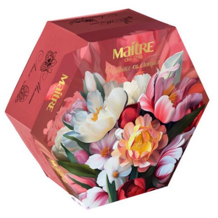 Чай MAITRE "Цветы" ассорти 12 вкусов, НАБОР 60 пакетиков, баж 082 Чай MAITRE "Цветы" ассорти 12 вкусов, НАБОР 60 пакетиков, баж 082