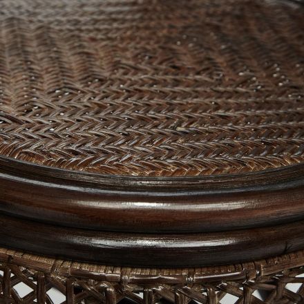 ТЕРРАСНЫЙ КОМПЛЕКТ "PELANGI" (стол со стеклом + 2 кресла) /без подушек/, ротанг, кресло 65х65х77см, стол диаметр 64х61см, walnut (грецкий орех) ТЕРРАСНЫЙ КОМПЛЕКТ "PELANGI" (стол со стеклом + 2 кресла) /без подушек/, ротанг, кресло 65х65х77см, стол диаметр 64х61см, walnut (грецкий орех)