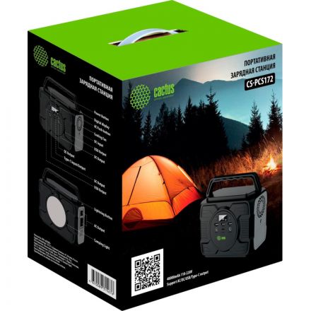 Внешний аккумулятор Cactus CS-PCS172 48000mAh 2.1A 2xUSB черный/серый Внешний аккумулятор Cactus CS-PCS172 48000mAh 2.1A 2xUSB черный/серый