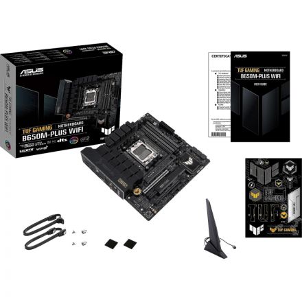 Материнская плата ASUS TUF GAMING B650M-PLUS WIFI, AM5, B650, 4xDDR5, mATX
