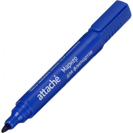 Маркер для флипчартов по бумаге Attache синий 2-3 мм круглый нак Маркер для флипчартов по бумаге Attache синий 2-3 мм круглый нак