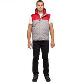 Жилет утепленный цв. серый/красный р. 52/170-176