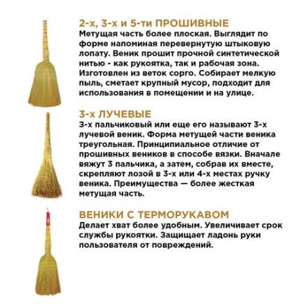 Веник сорго 3-х прошивной ЛЮБАША "СТАНДАРТ", длина 79 см, 604228 Веник сорго 3-х прошивной ЛЮБАША "СТАНДАРТ", длина 79 см, 604228