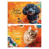 Альбом для рисования 08л., А4, на скрепке BG "Хвостатые художники"