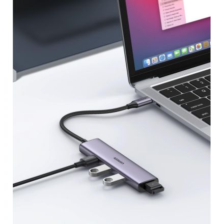 Разветвитель USB Ugreen CM473 (20841) USB-C to 4xUSB 3.0 Hub. серый