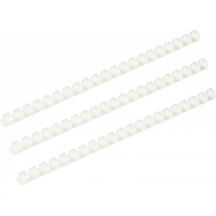 Пружины для переплета пластиковые 21 кольцо, 19 мм, (белые), 100 шт./уп