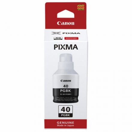 Чернила CANON (GI-40BK) для СНПЧ Pixma G5040/G6040/GM2040, черные, ресурс 6000 страниц, оригинальные, 3385C001