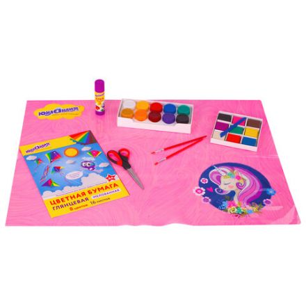 Настольное покрытие ЮНЛАНДИЯ для труда и творческих занятий, ПВХ, "ЕДИНОРОГ", 50х70 см, 662455 Настольное покрытие ЮНЛАНДИЯ для труда и творческих занятий, ПВХ, "ЕДИНОРОГ", 50х70 см, 662455