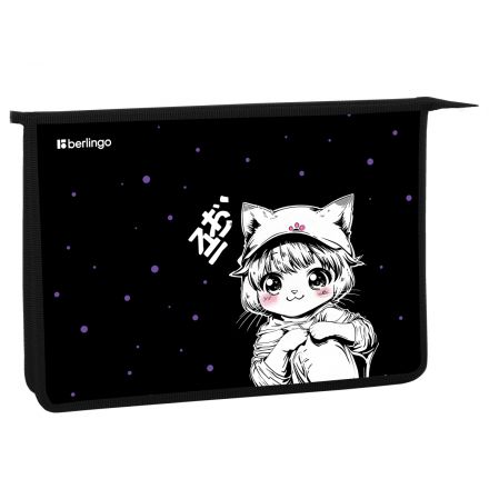 Папка для тетрадей 1 отделение, А4 Berlingo "Kawaii Dream", 340*245*40 мм, пластик, на молнии