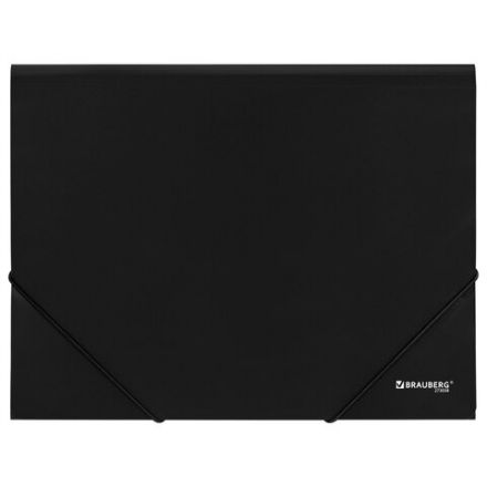 Папка на резинках А4 BRAUBERG UNIVERSAL, черная, до 300 листов, 0,5 мм, 273038 Папка на резинках А4 BRAUBERG UNIVERSAL, черная, до 300 листов, 0,5 мм, 273038