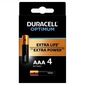 Батарейки DURACELL Optimum ААA/LR03-4BL уп/4шт Батарейки DURACELL Optimum ААA/LR03-4BL уп/4шт