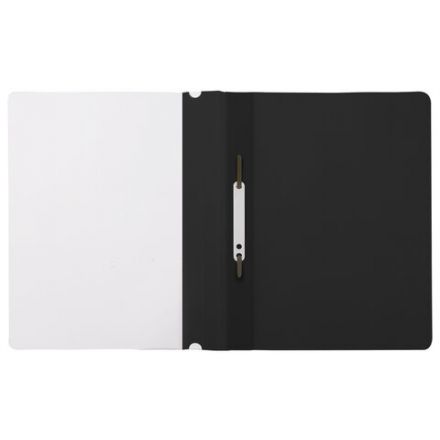 Скоросшиватель пластиковый STAFF, А4, 100/120 мкм, черный, 229239