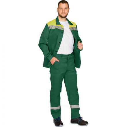 Костюм рабочий летний муж. л16-КБР с СОП зел/желт (р.44-46) 182-188 Костюм рабочий летний муж. л16-КБР с СОП зел/желт (р.44-46) 182-188