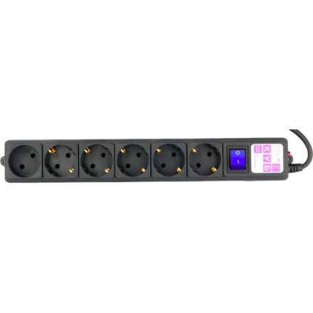 Сетевой фильтр Power Cube 3м 6 розеток, 16А/3,5кВт, провод 3x1,0