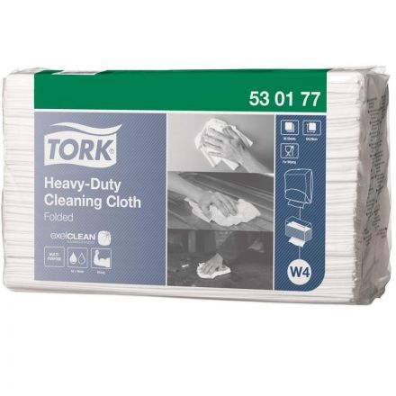 Нетканый материал повышенной прочности универсальный Tork W4 530177 (белый, 60 листов в упаковке)