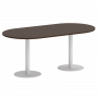 Home Office Стол овальный VR.SP-5-180.1 Венге/Белый металл 1800*900*750